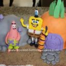 Homemade Spongebob and Friends Cake