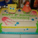 Homemade Spongebob And Patrick Cake