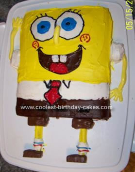 Homemade SpongeBob Birthday Cake