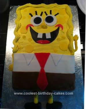 Homemade Spongebob Birthday Cake