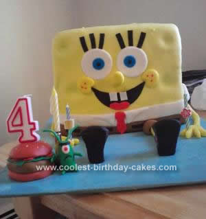 Homemade Spongebob Birthday Cake Idea