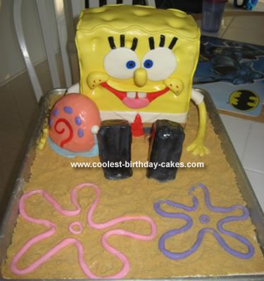 Homemade SpongeBob  Cake