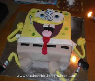 Homemade Spongebob Cake