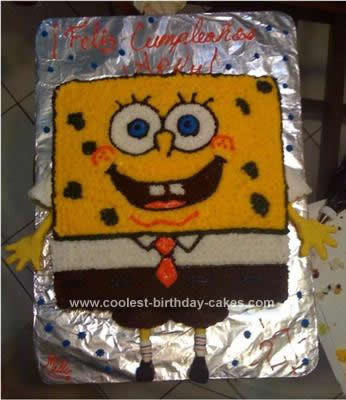 Homemade SpongeBob Cake Design