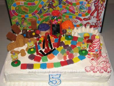 Homemade Spongebob Candyland Birthday Cake