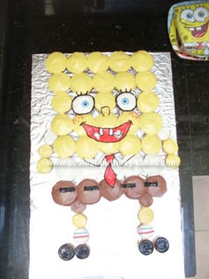 Homemade SpongeBob Cupcake Cake