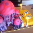 Homemade Spongebob Hanging With The Jellyfish Cake