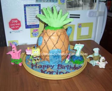 Homemade Spongebob Pineapple Cake