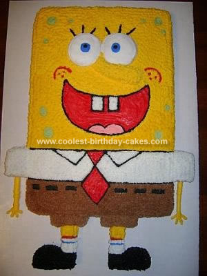 Homemade Spongebob Squarepants Cake