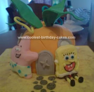 Homemade Spongebobs House Birthday Cake