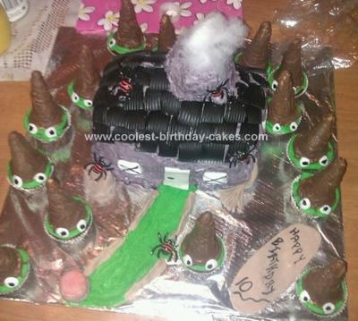 Homemade Spooky Birthday Cake