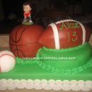 Homemade Sports Birthday Cake