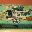 Homemade Sports Theme Cake