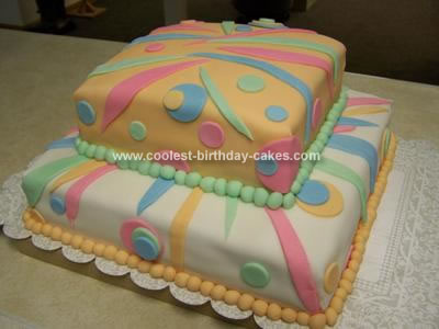 Homemade Spots And Stripes Birthday Cake