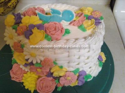 Homemade Spring Flower Basket Cake