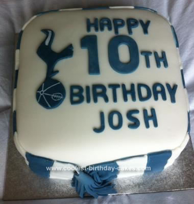Homemade Spurs Football Cake