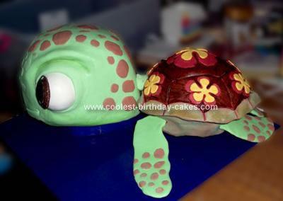 Homemade Squirt 3D Turtle Cake