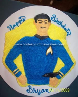 Homemade Star Trek Mister Spock Cake