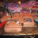 Homemade Star Wars Battle Scene Cake