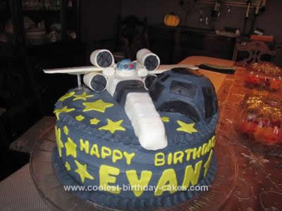 Homemade  Star Wars Birthday Cake