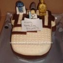 Homemade Star Wars Lego Landspeeder Luke Skywalker Birthday Cake