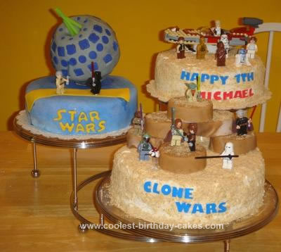 Homemade Star Wars vs. Clone Wars Birthday Cake