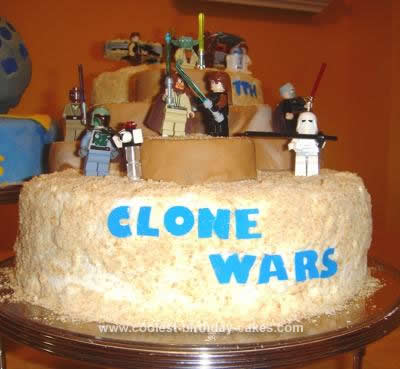 Homemade Star Wars vs. Clone Wars Birthday Cake