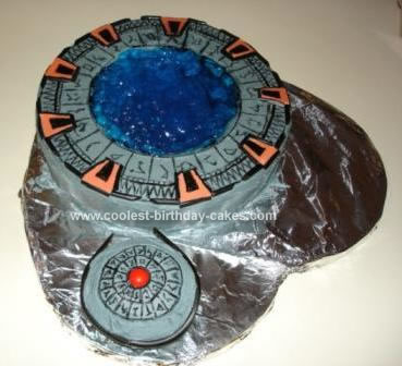 Homemade Stargate Cake -  Chevron 7 Encoded