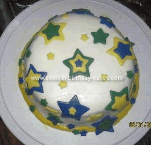 Homemade Stars Birthday Cake