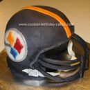 Homemade Steelers Helmet Cake
