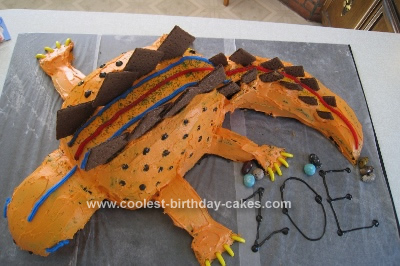 Homemade Stegosaurus Birthday Cake