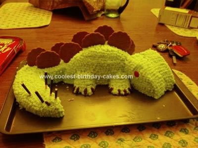 Homemade Stegosaurus Birthday Cake