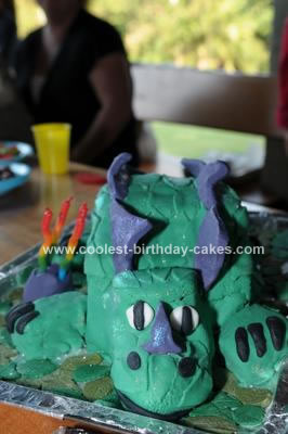 Homemade Stegosaurus Cake