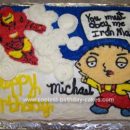 Homemade Stewie And Iron Man Birthday Cake