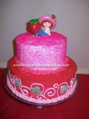 Homemade Strawberry Shortcake Birthday Cake