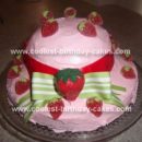Homemade Strawberry Shortcake Hat Birthday Cake