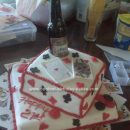Homemade Sugar Beer Bottle Black Jack 21st Birthday Cake