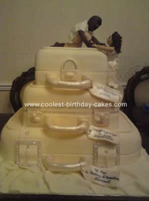 Homemade Suitcase Wedding Cake Idea