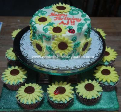 Homemade Sunflower Cake