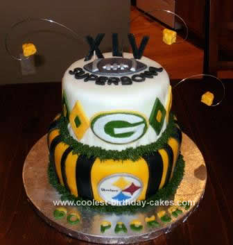 Homemade Super Bowl XLV Cake