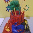 Homemade Super Hero Birthday Cake