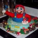 Homemade Super Mario Birthday Cake
