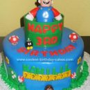 Homemade Super Mario Birthday Cake