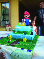 Homemade  Super Mario Birthday Cake