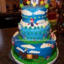 Homemade Super Mario Bros. 6th Birthday Cake