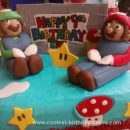Homemade Super Mario Bros Cake