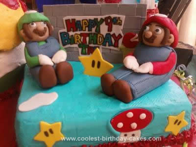 Homemade Super Mario Bros Cake