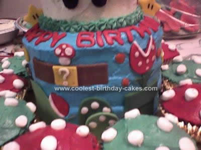Homemade Super Mario Brothers Birthday Cake
