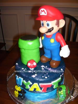 Homemade Super Mario Galaxy Cake