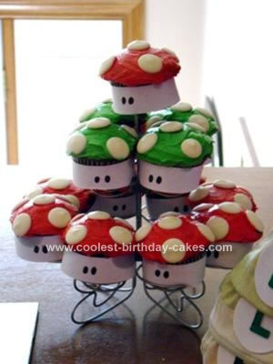 Homemade Super Mario Mushroom Cupcakes